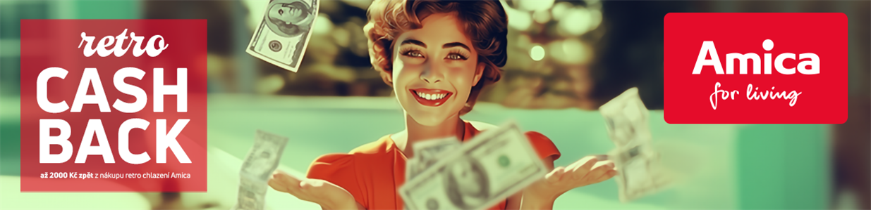 Cashback na retro lednice Amica